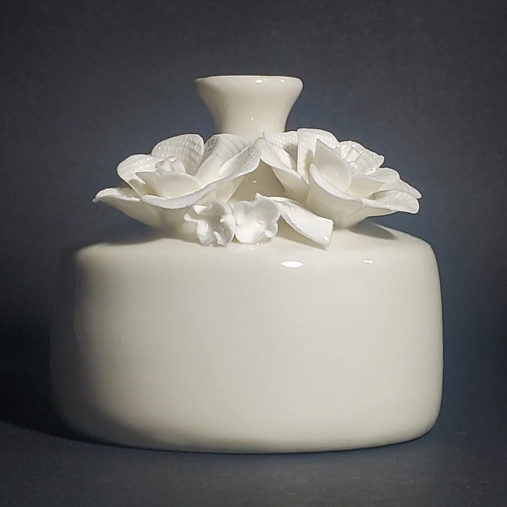 Elegant White Floral Vase